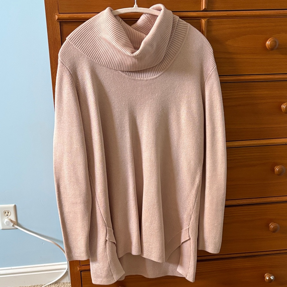 Calvin Klein Collection Blush Cowl Neck Sweater